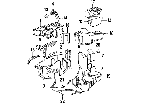 1996 Plymouth Neon Air Conditioner Housing-Distribution Diagram for 4886379AA
