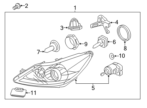 2013 Hyundai Equus Headlamps Wiring Assembly-Fem Diagram for 91811-3N330