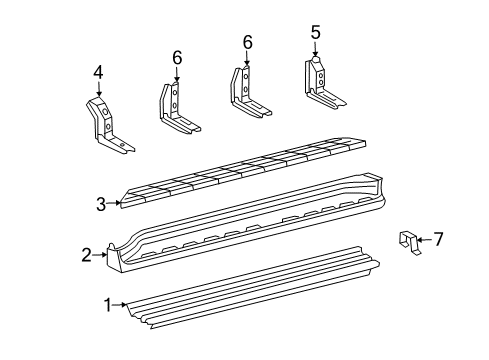 2006 Toyota Land Cruiser Exterior Trim - Pillars, Rocker & Floor Step Cover Diagram for 51773-60130-B0