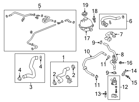 2018 GMC Terrain Radiator & Components Outlet Hose Diagram for 84138683