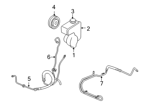 2007 Saturn Relay P/S Pump & Hoses, Steering Gear & Linkage Inlet Pipe Diagram for 25787966