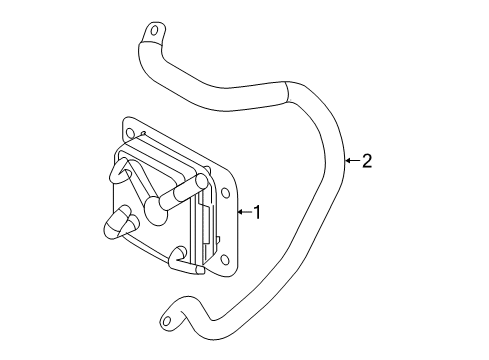 2016 Nissan Quest Trans Oil Cooler Hose-Water Diagram for 14055-3NT1A