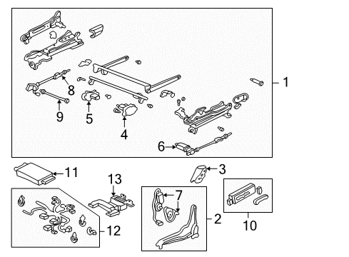2000 Acura RL Tracks & Components Adjuster, Driver Side Reclining Diagram for 81630-SZ3-A83