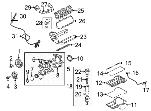 2008 Ford E-350 Super Duty Filters Valve Cover Gasket Diagram for 3C3Z-6584-BA
