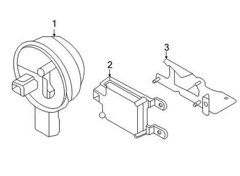 2021 Nissan Versa Electrical Components - Front Bumper SENSOR ASSY-DISTANCE Diagram for 28438-5EA5E