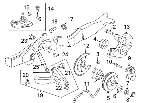 1996 Chevrolet S10 Front Brakes Front Shock Absorber Diagram for 22064279