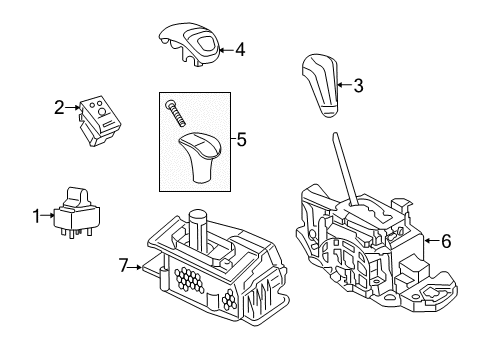 2016 Dodge Charger Console Knob-GEARSHIFT Diagram for 5NT68DX9AA