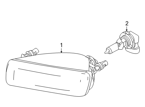 2008 Mercury Mountaineer Bulbs Fog Lamp Diagram for 6L9Z-15200-AA