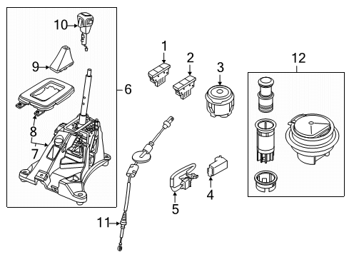 2020 Ford Ranger Gear Shift Control - AT Harness Diagram for KB3Z-14D202-A
