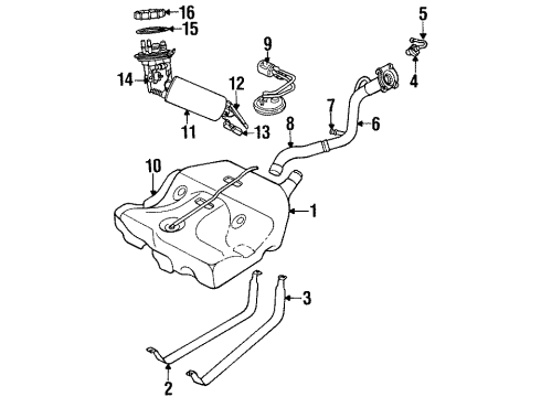 1996 Chrysler Sebring Fuel Injection Part Diagram for 4669011