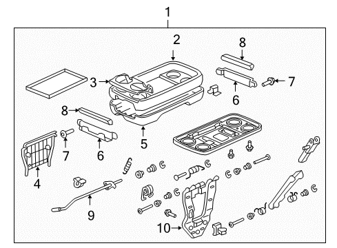 2010 Honda Odyssey Center Console Holder B *YR327L* (PEARL IVORY) Diagram for 81192-SHJ-A51ZC