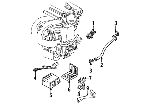 1998 Dodge Stratus Powertrain Control Electrical Engine Controller Module Diagram for 4606311AJ