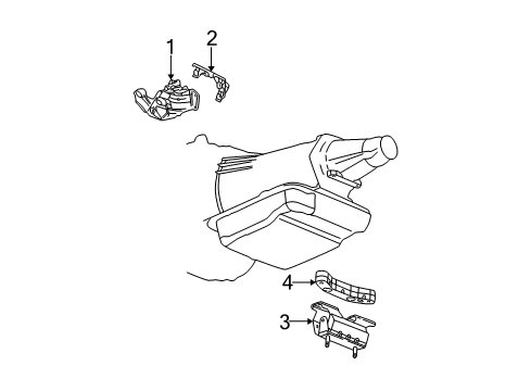 2006 GMC Envoy Engine & Trans Mounting Bracket Diagram for 15195378