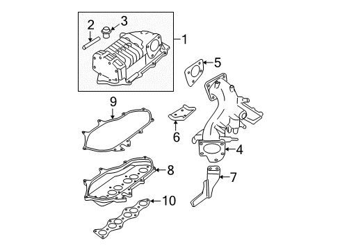 2002 Nissan Xterra Intake Manifold Manifold-Intake Diagram for 14003-5S700