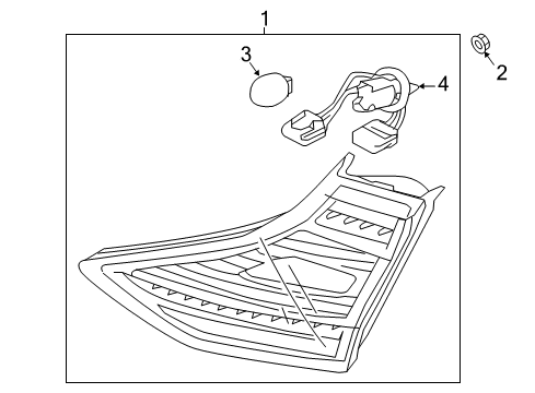 2017 Hyundai Ioniq Bulbs Lamp Holder And Wiring, Interior, Rear Diagram for 92490-G2150