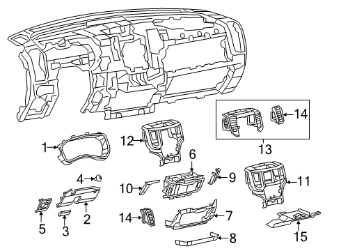 2021 Ram 1500 Cluster & Switches, Instrument Panel I/PANEL-Steering Column Opening Diagram for 5YK14HL1AE