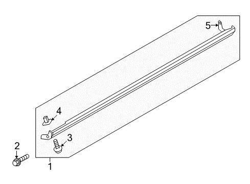 2008 Kia Amanti Exterior Trim - Pillars, Rocker & Floor Moulding-Side Sill, LH Diagram for 877513F000