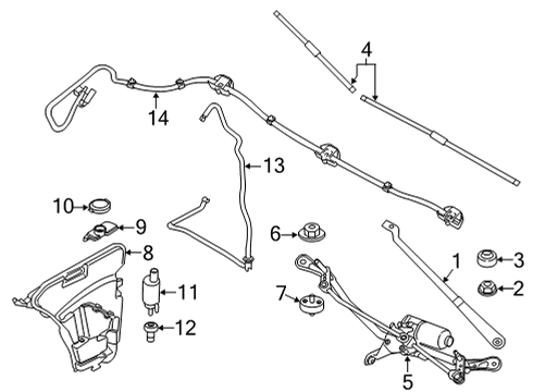 2020 BMW 840i xDrive Gran Coupe Wipers FILLING POT Diagram for 61667435336