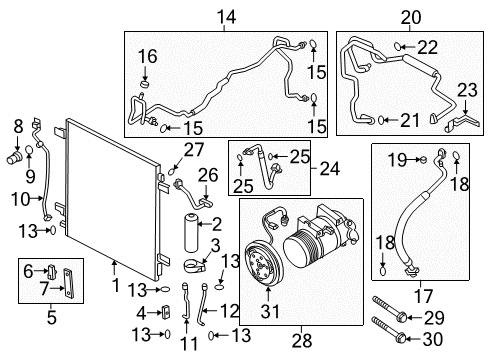 2021 Nissan Armada Automatic Temperature Controls Pipe Assembly-Front Cooler, High Diagram for 92440-6JR0A