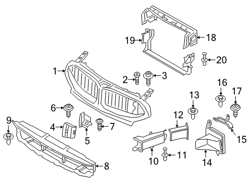 2021 BMW 840i Radiator Support AIR DUCT, BRAKE, LEFT Diagram for 51747359813