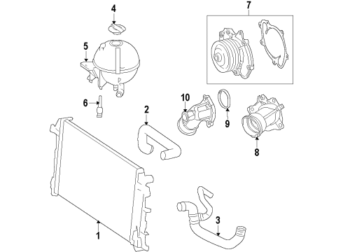 2007 Dodge Sprinter 3500 Cooling System, Radiator, Water Pump, Cooling Fan SHROUD-Fan Diagram for 68013659AA