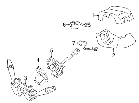 2016 Hyundai Equus Shroud, Switches & Levers Switch Assembly-Steering Wheel Heated Diagram for 93695-3N500-4X