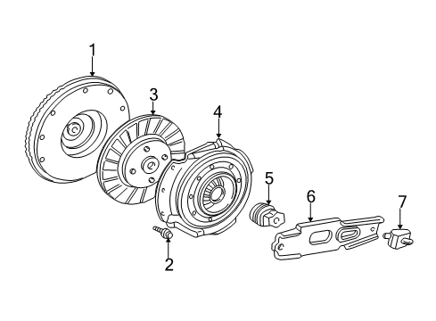 2003 Ford F-250 Super Duty Clutch & Flywheel Release Fork Diagram for 5C3Z-7515-A