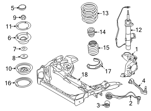 2009 BMW Z4 Front Suspension, Lower Control Arm, Ride Control, Stabilizer Bar, Suspension Components Left Wishbone Diagram for 31126786203