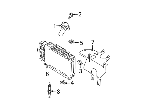 2004 Chrysler Pacifica Powertrain Control Powertrain Control Module Diagram for R5127196AA