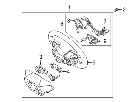 2020 Kia Optima Steering Column & Wheel, Steering Gear & Linkage Switch Assembly-STRG Rem Diagram for 96700D4610