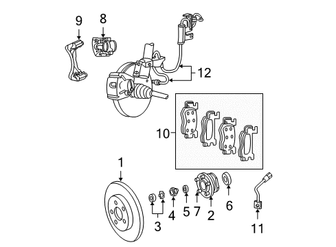 2003 Chrysler Town & Country Front Brakes Seal-Disc Brake Diagram for 5066379AA
