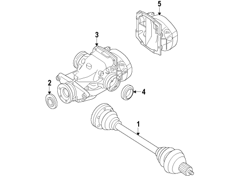 2011 BMW 750i Rear Axle, Differential, Drive Axles, Propeller Shaft Automatic Gearbox Drive Shaft Diagram for 26107598948