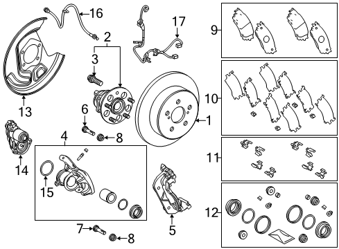 2021 Toyota C-HR Rear Brakes Rotor Diagram for 42431-F4020