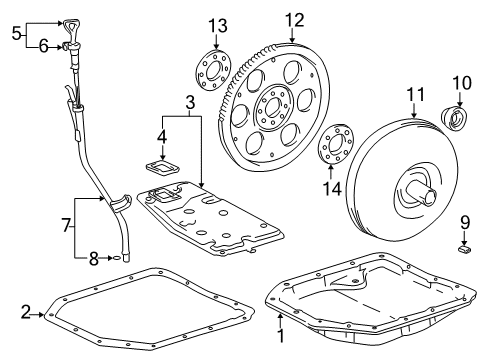 1997 Toyota Camry Automatic Transmission Transaxle Oil Pan Gasket Diagram for 35168-33031
