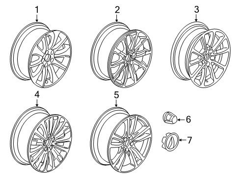 2018 Acura TLX Wheels Disk, Aluminum Wheel (18X7 1/2J) (Enkei) Diagram for 42700-TZ3-R11