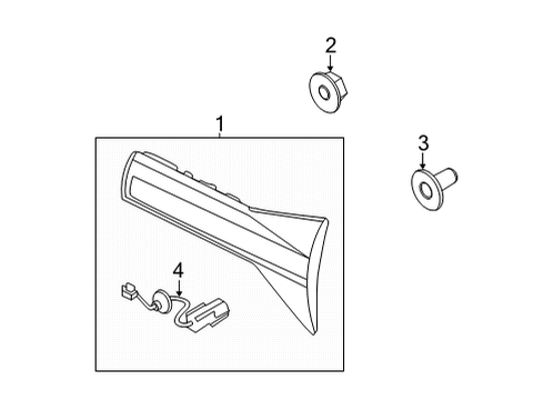 2022 Hyundai Santa Cruz Tail Lamps LAMP ASSY-REAR COMB INSIDE, LH Diagram for 92403-K5000