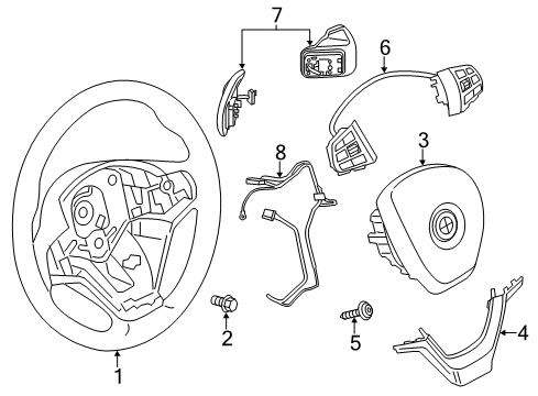 2013 BMW X3 Steering Column & Wheel, Steering Gear & Linkage Multifunct Steering Wheel Switch Diagram for 61319209808