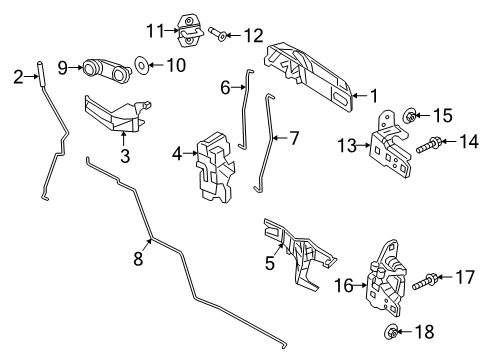 2020 Ram 2500 Lock & Hardware Exterior Door Diagram for 1UJ81JSCAI