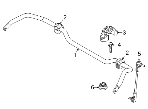 2016 BMW X1 Stabilizer Bar & Components - Front Anti-Roll Bar, Front Axle Diagram for 31306853913