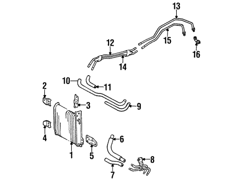 1997 Lexus LX450 Trans Oil Cooler Hose Diagram for 90445-17102