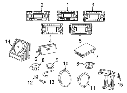 2006 Dodge Ram 1500 Sound System Screw-HEXAGON FLANGE Head Diagram for 6505815AA