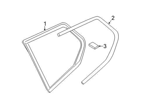 2022 BMW X4 Glass & Hardware - Quarter Panel Finisher, Side Window, Rear Left Diagram for 51377416551