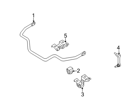 2007 Nissan 350Z Stabilizer Bar & Components - Front Bracket Assy-Front Stabilizer Diagram for 54634-AL511