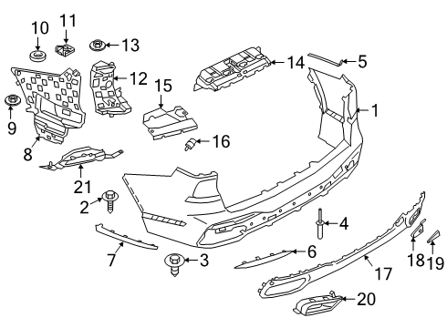 2022 BMW X7 Bumper & Components - Rear LEFT PROTECTION FOIL Diagram for 51127441053