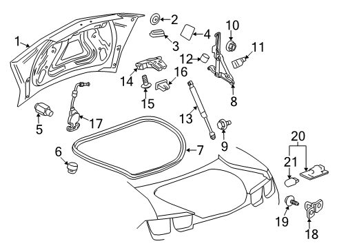  Lid Asm-Rear Compartment Diagram for 23468252