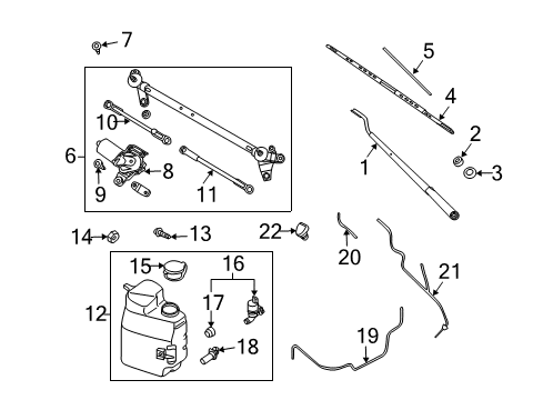 2012 Nissan Armada Wiper & Washer Components Window Wiper Arm Assembly No 1 Diagram for 28886-ZC30A