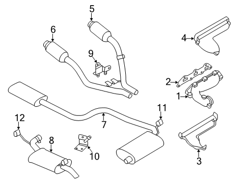 2002 Dodge Intrepid Exhaust Components Resonator-Exhaust Diagram for 4581447AC