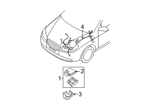 2007 Hyundai Elantra Electrical Components Engine Room Junction Box Body Assembly Diagram for 91950-1H030