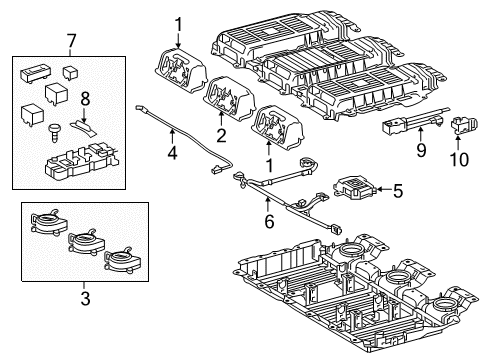 2021 Lexus RX450h Battery Sensor, Battery Volt Diagram for 89892-48070