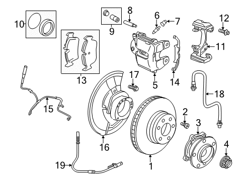 2011 BMW X5 Anti-Lock Brakes Calliper Carrier Diagram for 34116776792